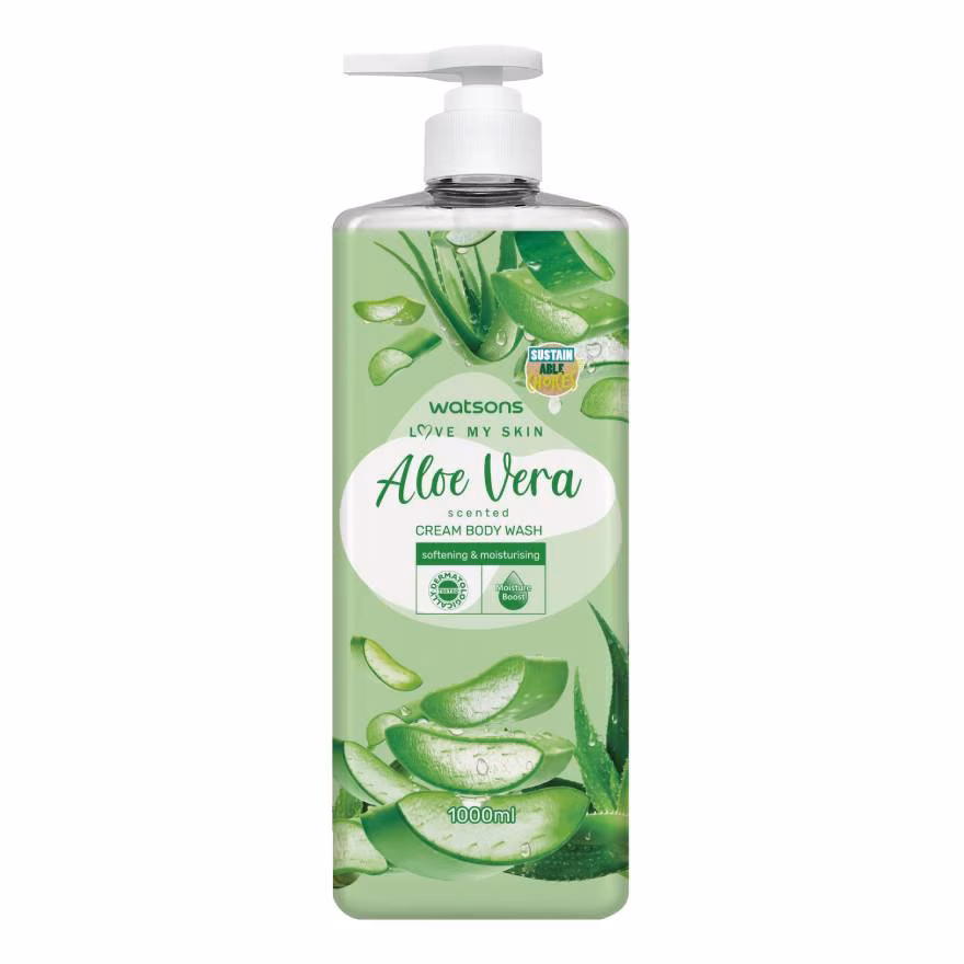 Watsons Love My Skin Aloe Vera Scented Cream Body Wash - 700ml