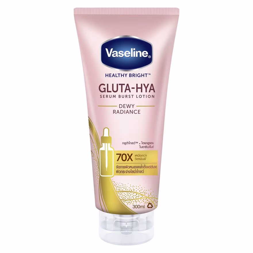 Vaseline Healthy Bright Gluta Hya Serum Burst Lotion Dewy Radiance 300 Ml.
