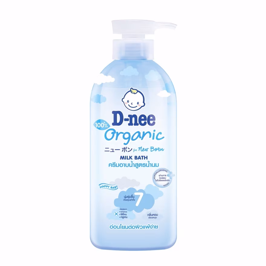 D-nee Baby Milk Bath Organic Happy 450 Ml.