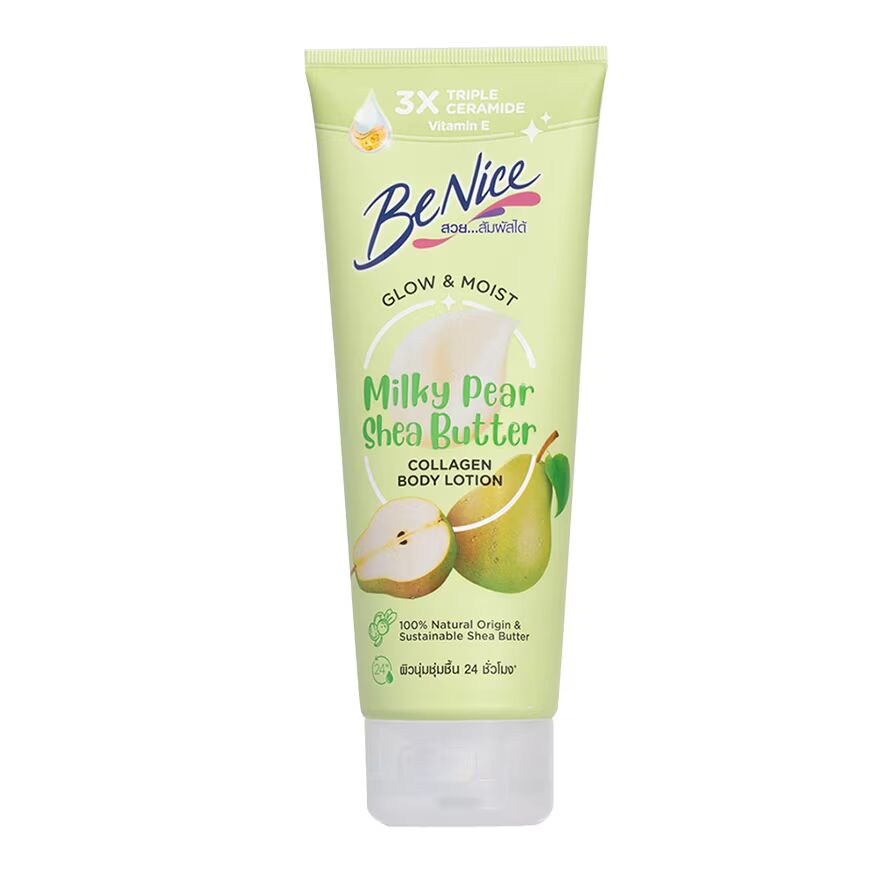 Benice Body Lotion Glow Moist Milky Pear Shea Butter Collagen 170 Ml.