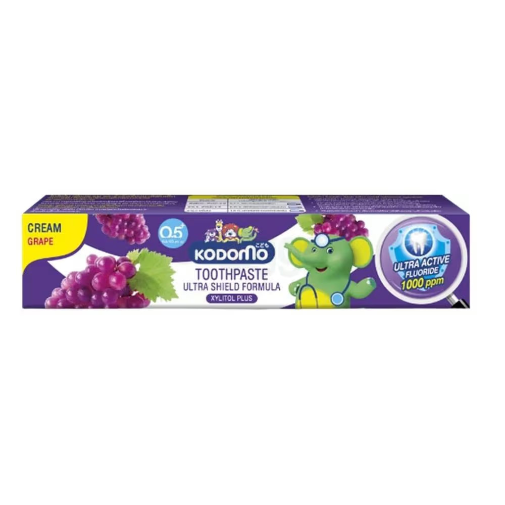 Kodomo Grape Cream Ultra Shield Toothpaste for Kids 0.5+ Years – Cavity Protection & Gentle Oral Care 40g