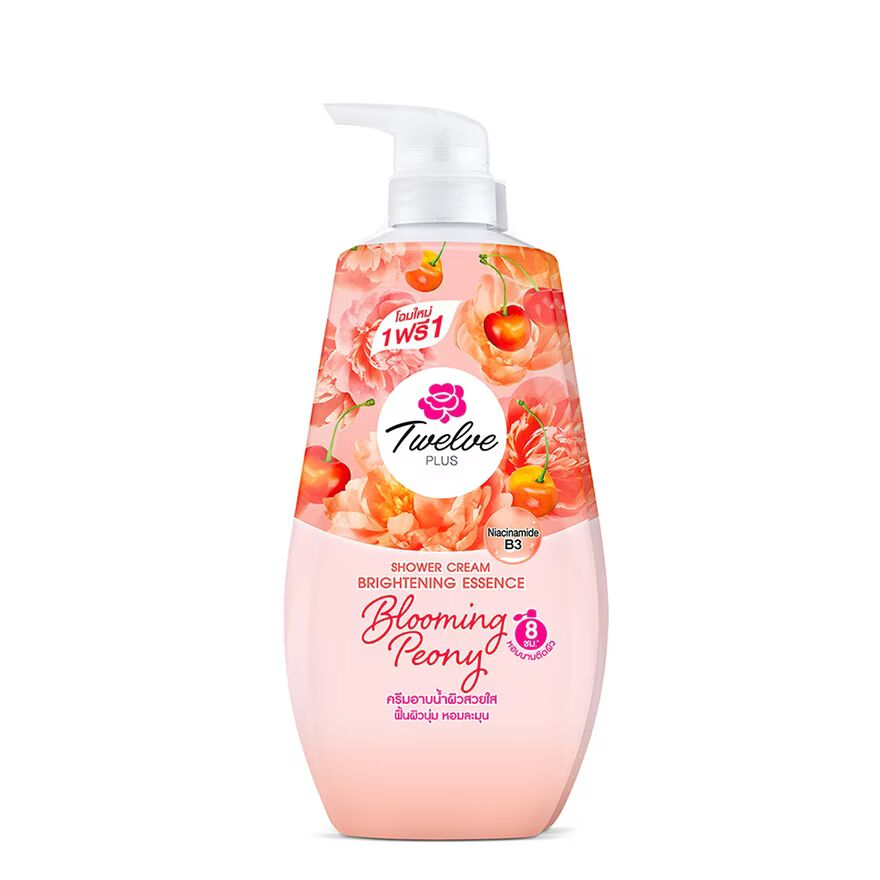 Twelve Plus Shower Cream Brightening Essence Blooming Peony 400 Ml.