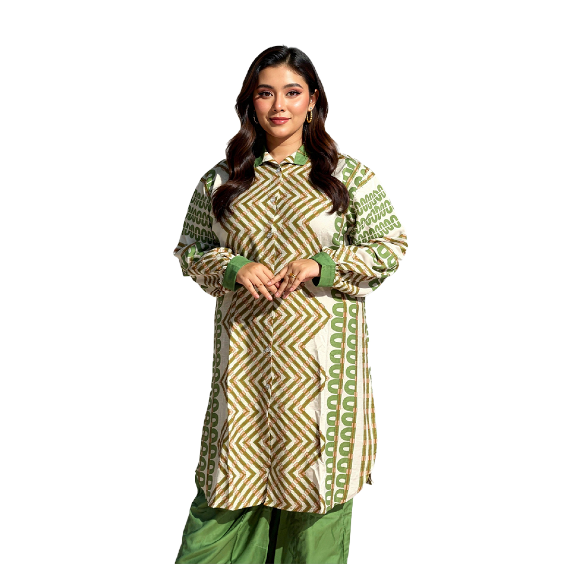 Thai Traditional Linen Tunic Set Free Size Co-ord Item Code : 037