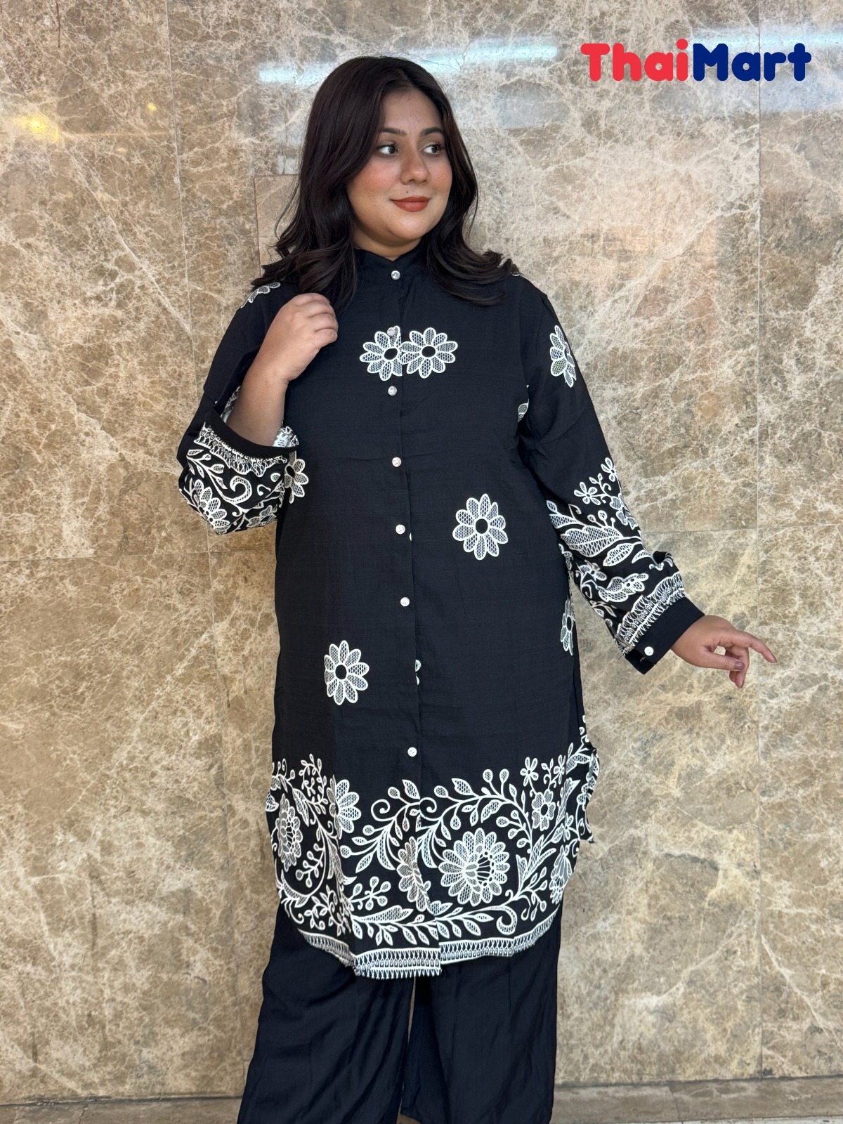 Thai Linen Co-ord Set Effortless Free Size Dress - Item Code : 005