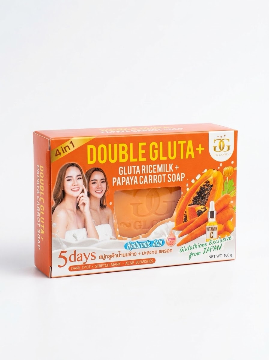 Double Gluta+ 4-in-1 Gluta Ricemilk + Papaya Carrot Soap