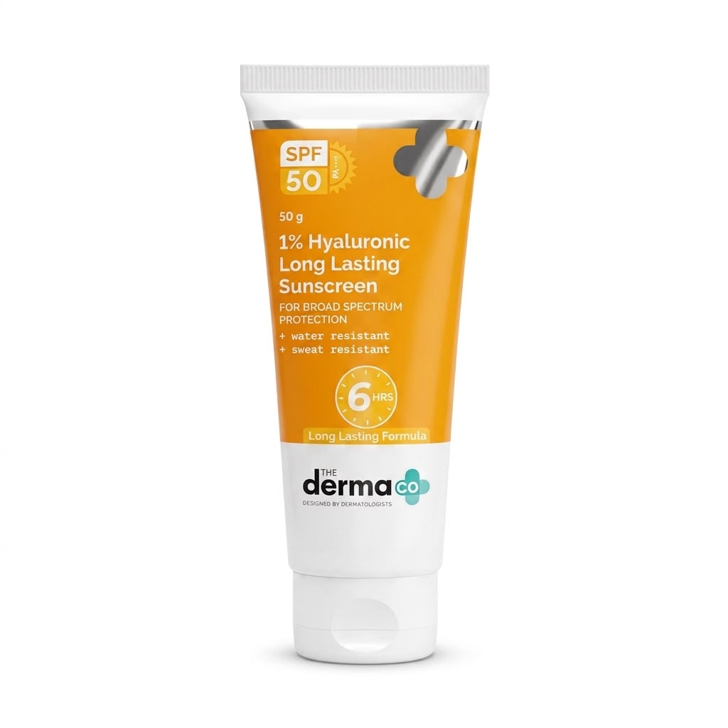 The Derma Co 1% Hyaluronic Long Lasting Sunscreen SPF 50 PA++++ 50g