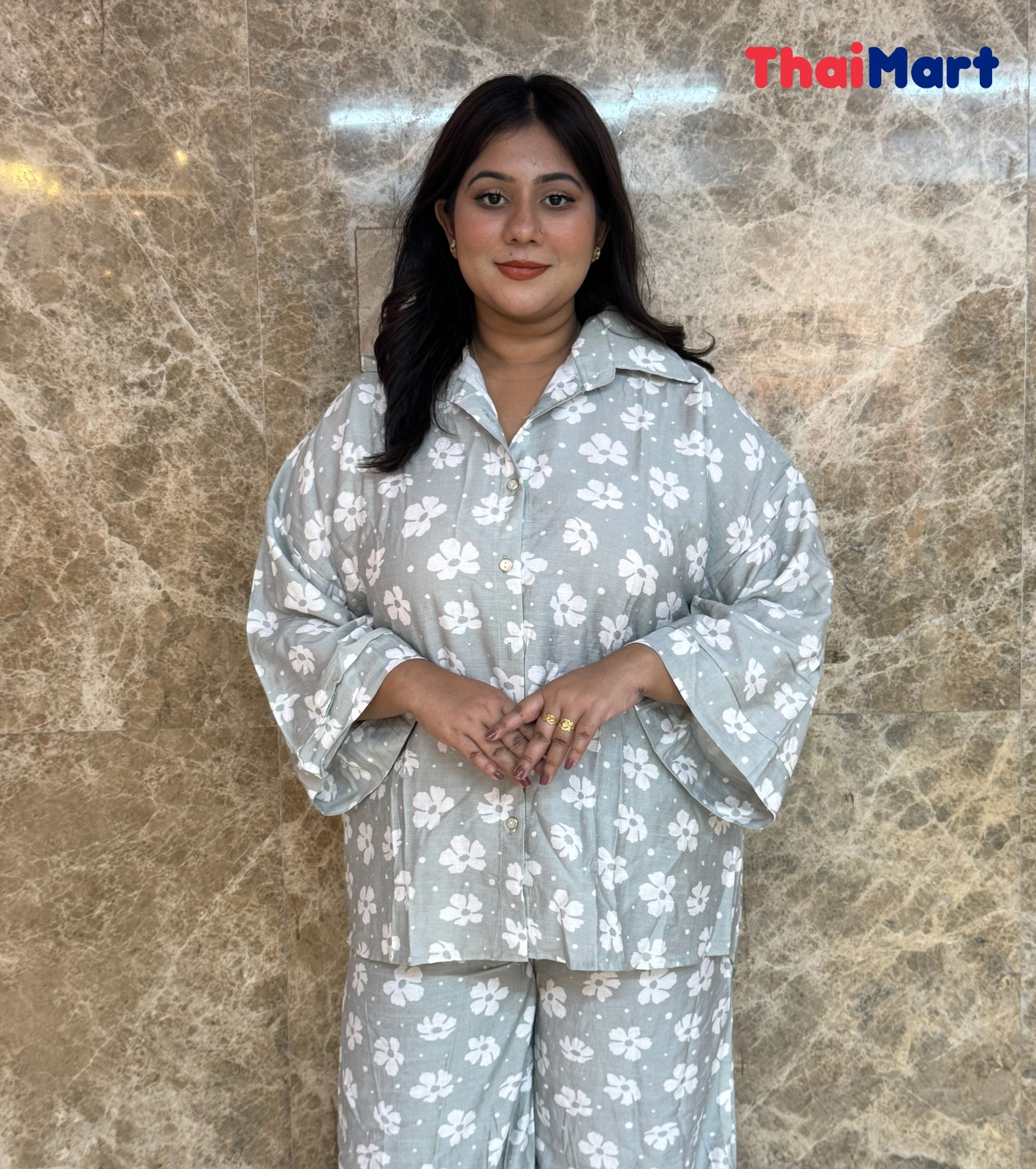 Thai Linen Co-ord Set Effortless Free Size Dress - Item Code : 007