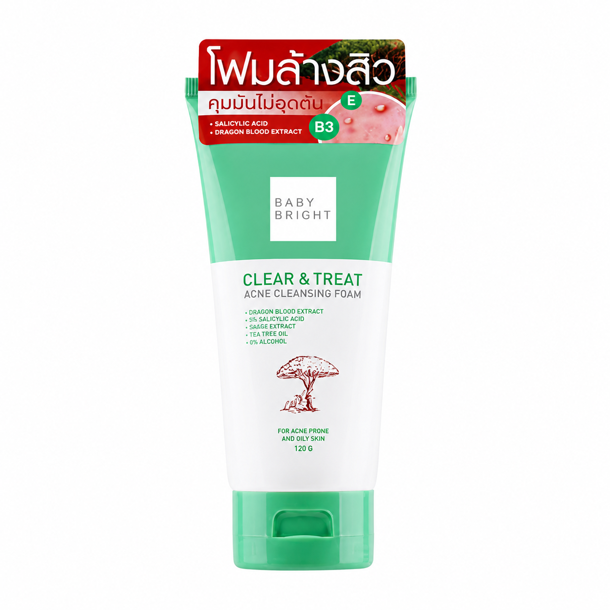 Baby Bright Anti-Acne Dragon Blood Cleansing Foam 120g