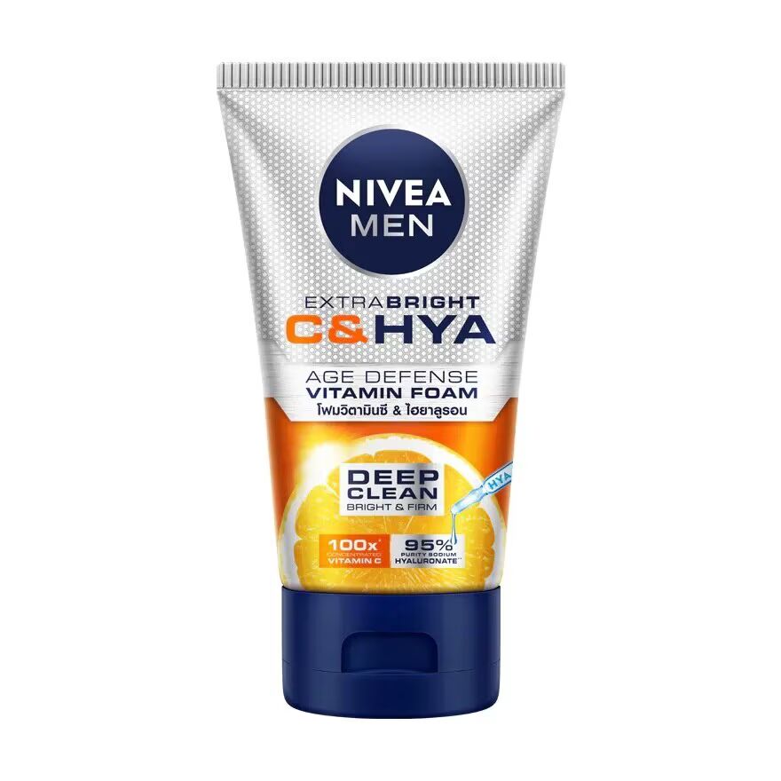Nivea Men Extra Bright C Hya Age Defense Vitamin Foam 100 G