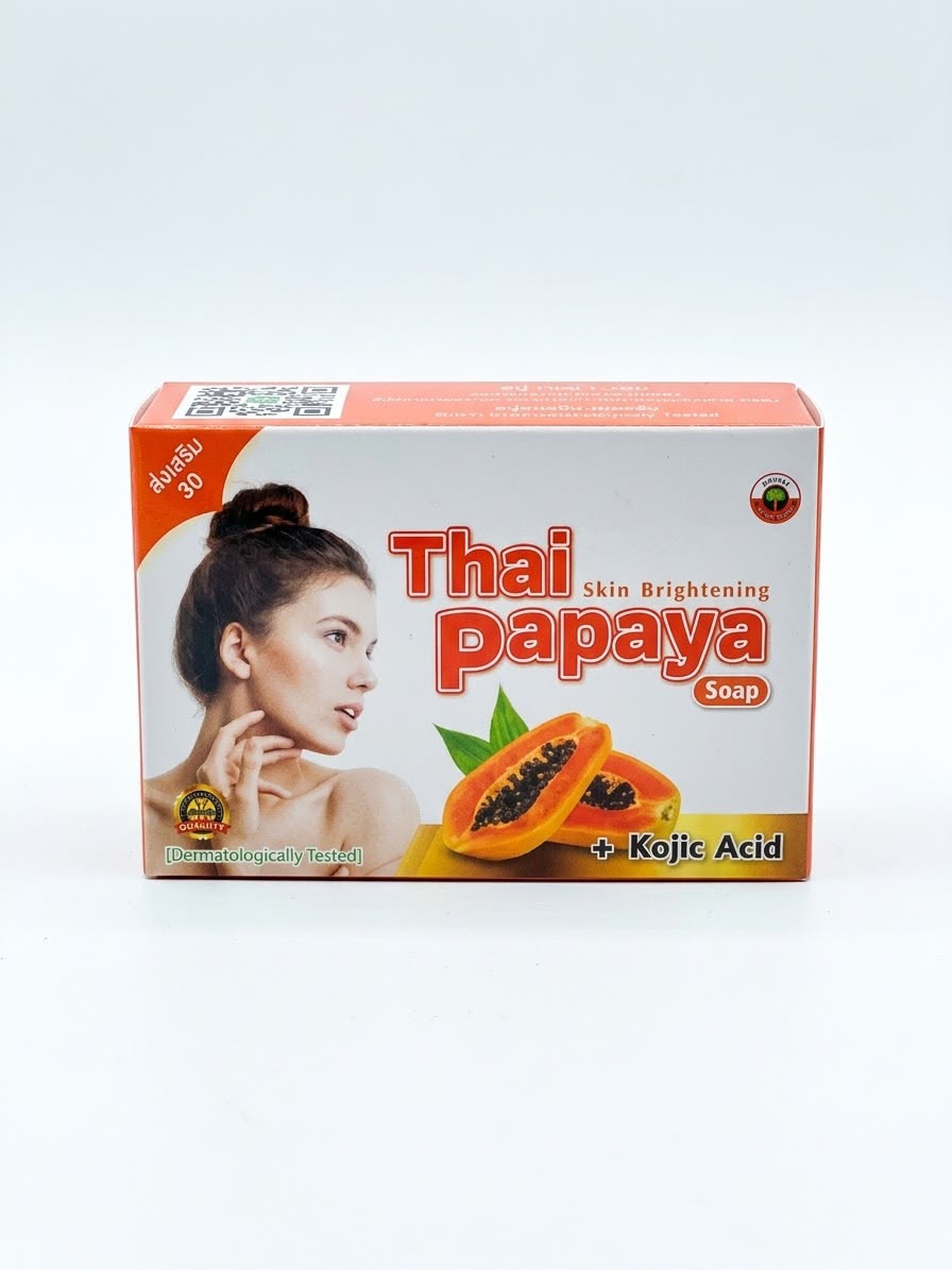 Thai Skin Brightening Papaya Soap with Kojic Acid 70g